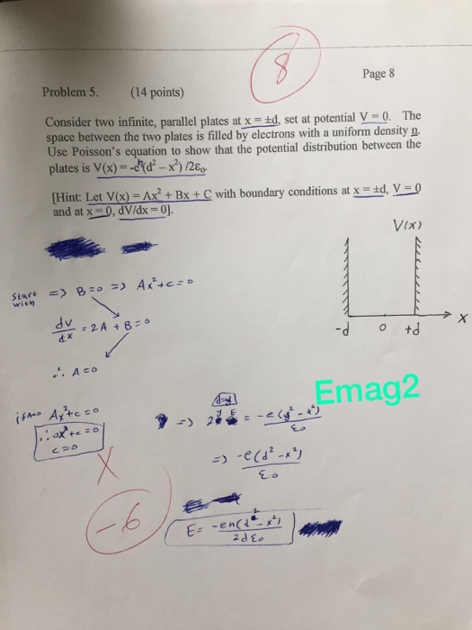 Solved Page 8 Problem 5 (14 points) Consider two infinite, | Chegg.com