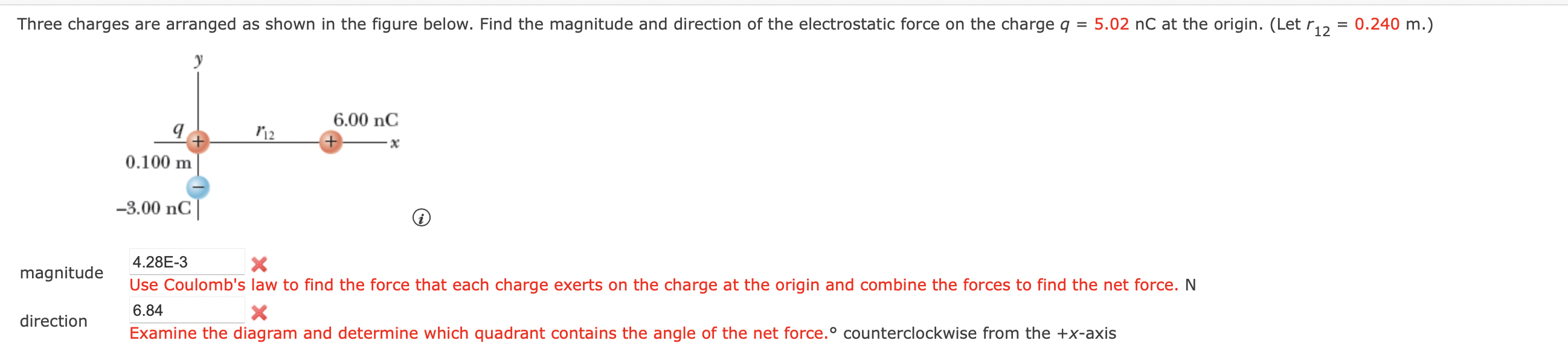 Solved Three charges are arranged as shown in the figure | Chegg.com