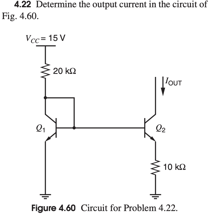 Solved 4.22 Determine the output current in the circuit of | Chegg.com