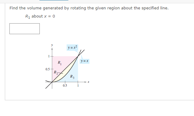 Solved Find the volume generated by rotating the given | Chegg.com