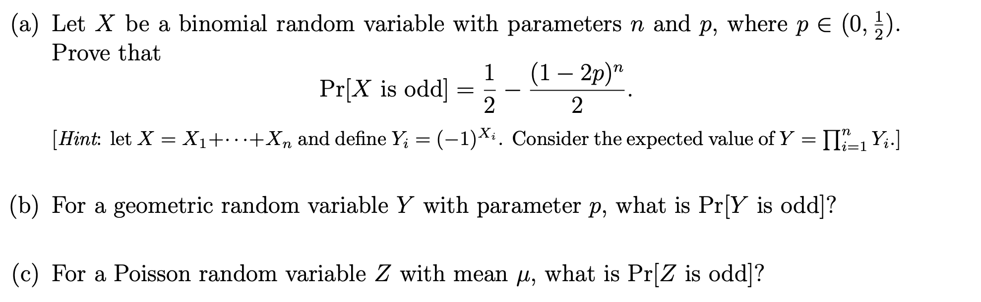 Solved n (a) Let X be a binomial random variable with | Chegg.com