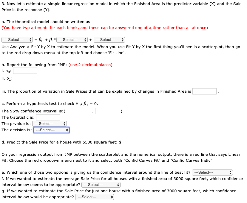 Solved 3. Now let's estimate a simple linear regression | Chegg.com