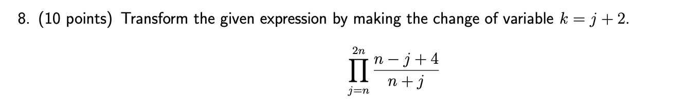 Transform Expression Math Solved 8. (10 points) Transform the given expression by | Chegg.com