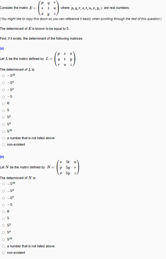 Solved T P 9 Consider The Matrix E St U Where P 4 8 Chegg Com