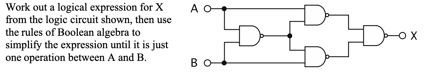 Solved Work out a logical expression for X from the logic | Chegg.com