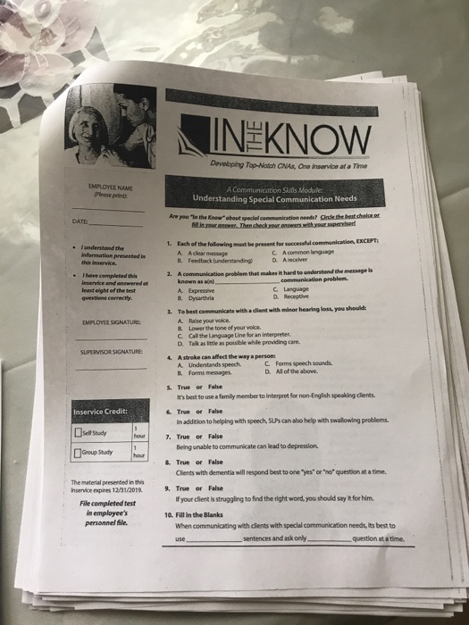 Free Printable Cna Inservice Material Printable World Holiday