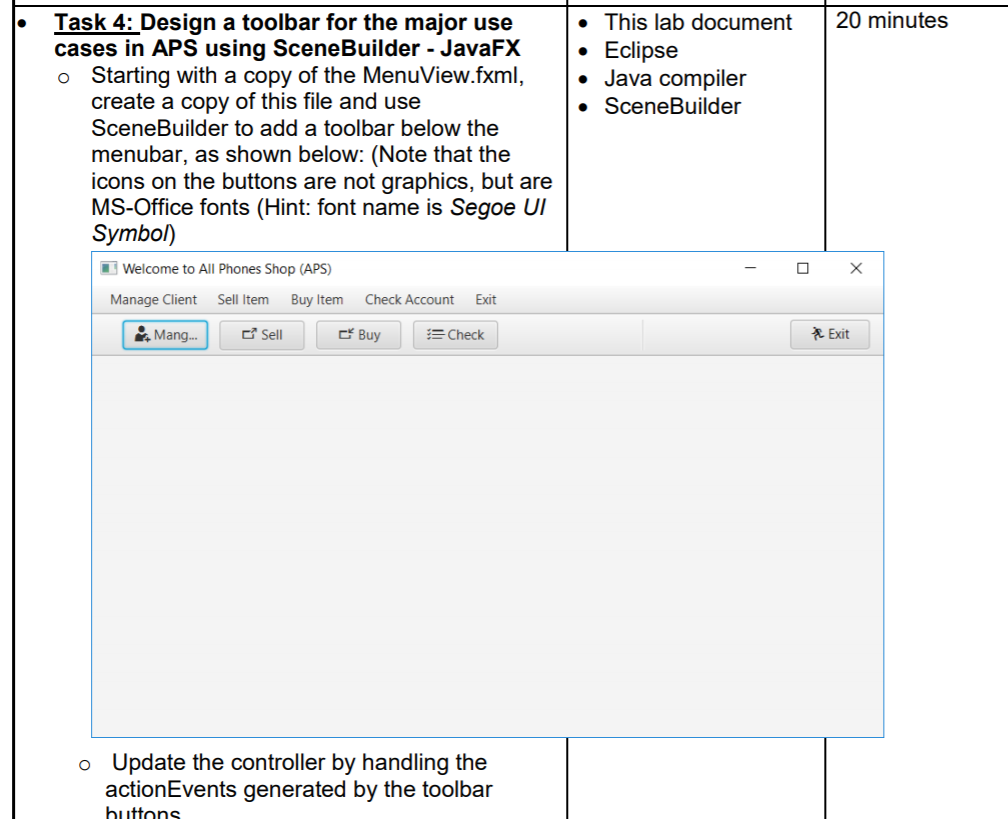 20 minutes . • This lab document Eclipse • Java 