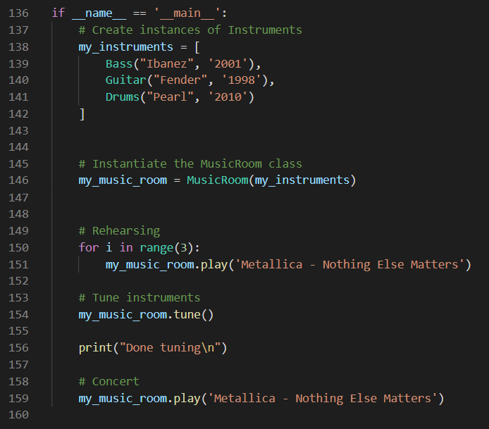 Solved 1 2 3 # MusicRoom module with Instruments class | Chegg.com