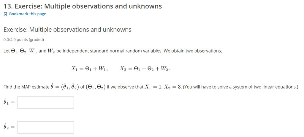 13. Exercise: Multiple Observations And Unknowns A | Chegg.com