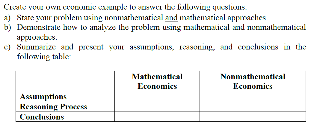 Solved Can you give 2 ﻿answers for each mathematical and | Chegg.com