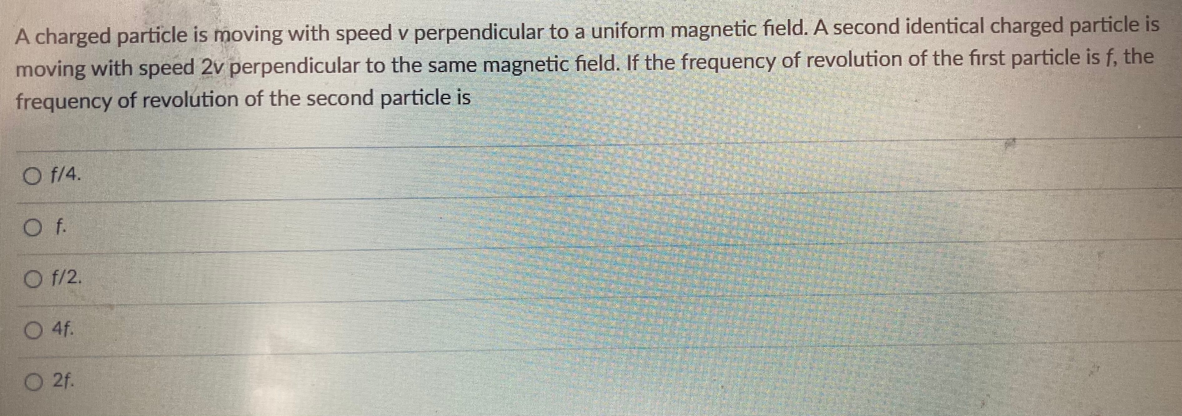 solved-a-charged-particle-is-moving-with-speed-v-chegg