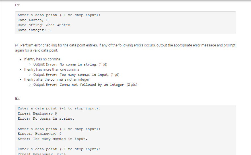 Solved \begin{tabular}{l|l} LAB & 9.8.1: LAB*: Program: Data | Chegg.com