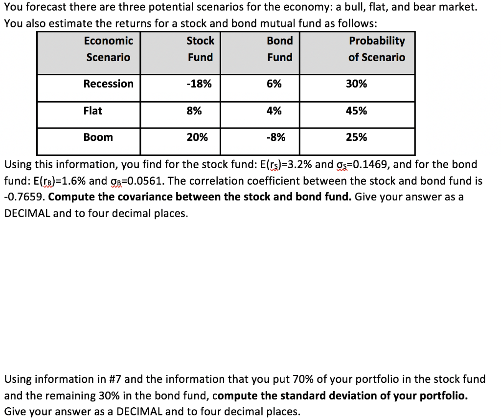 Solved You Forecast There Are Three Potential Scenarios For | Chegg.com