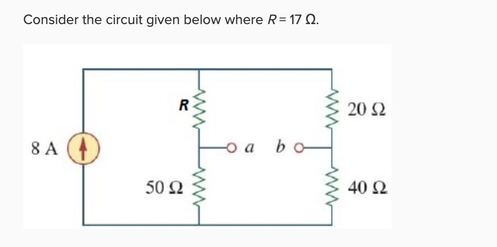 Solved Consider the circuit given below where R= 17 12. R 20 | Chegg.com