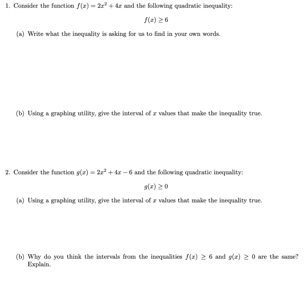 Solved Consider The Function F(x)=2x2+4x And The Following | Chegg.com