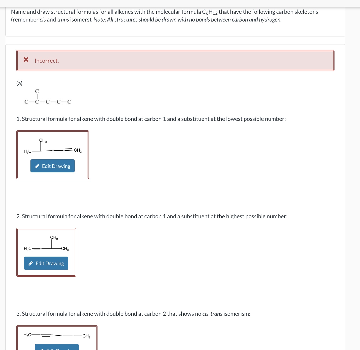 name and draw structural formulas for all Alkenes | Chegg.com image.