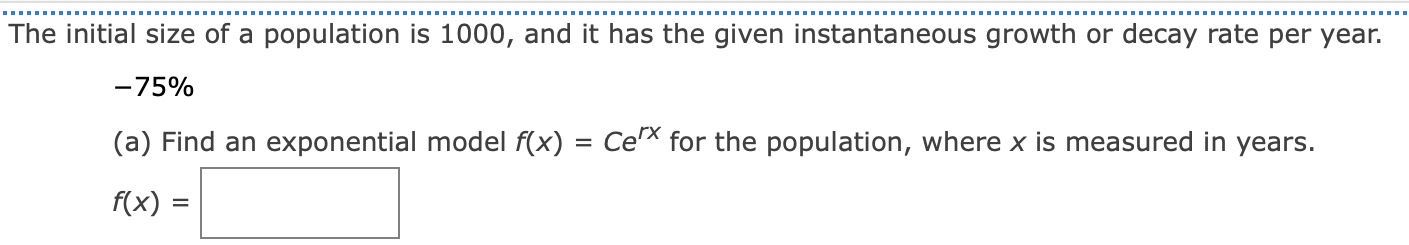 Solved An exponential growth or decay model is given. h(t) = | Chegg.com