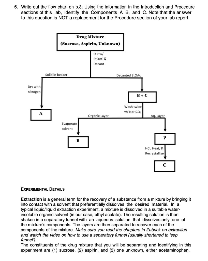 5. Write out the flow chart on p.3. Using the | Chegg.com