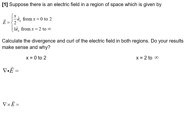 Solved [1] Suppose there is an electric field in a region of | Chegg.com