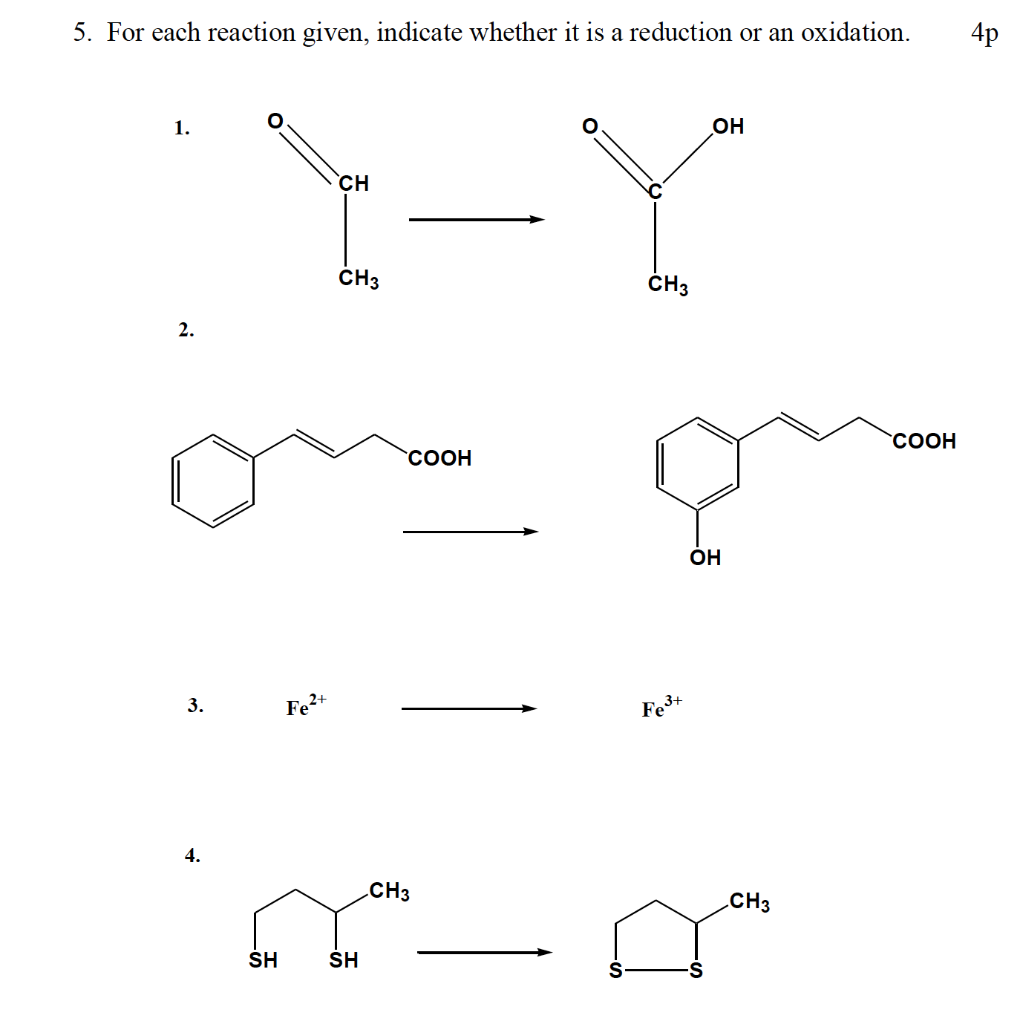 Solved 5. For each reaction given, indicate whether it is a | Chegg.com