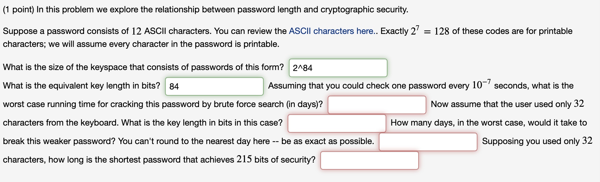 Solved 1 Point In This Problem We Explore The Relationship Chegg Com