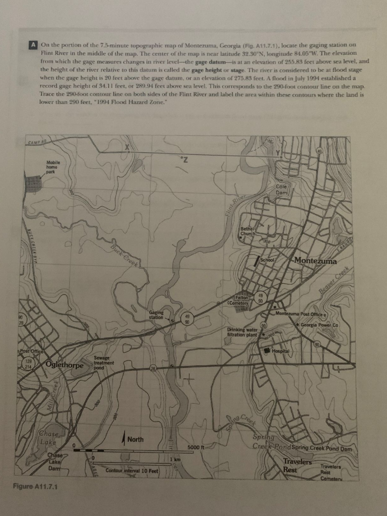 7 5 Minute Topographic Map Solved A On The Portion Of The 7.5-Minute Topographic Map Of | Chegg.com