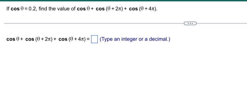 what is the value of cos x 0