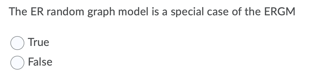 Solved The ER random graph model is a special case of the | Chegg.com