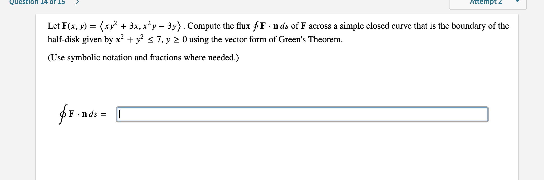 Solved Let \\( \\mathbf{F}(x, y)=\\left\\langle x y^{2}+3 x, | Chegg.com