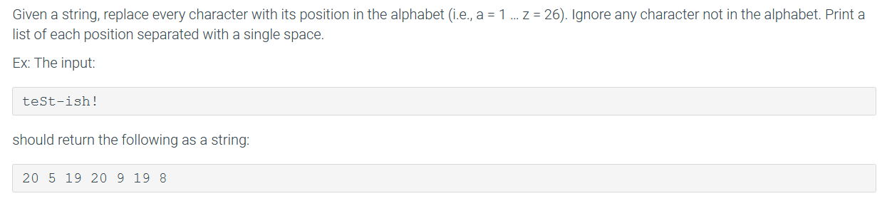 Solved Given A String, Replace Every Character With Its | Chegg.com