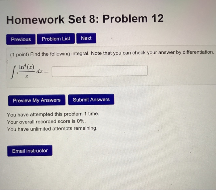 Solved Homework Set 8: Problem 12 Previous Problem List Next | Chegg.com