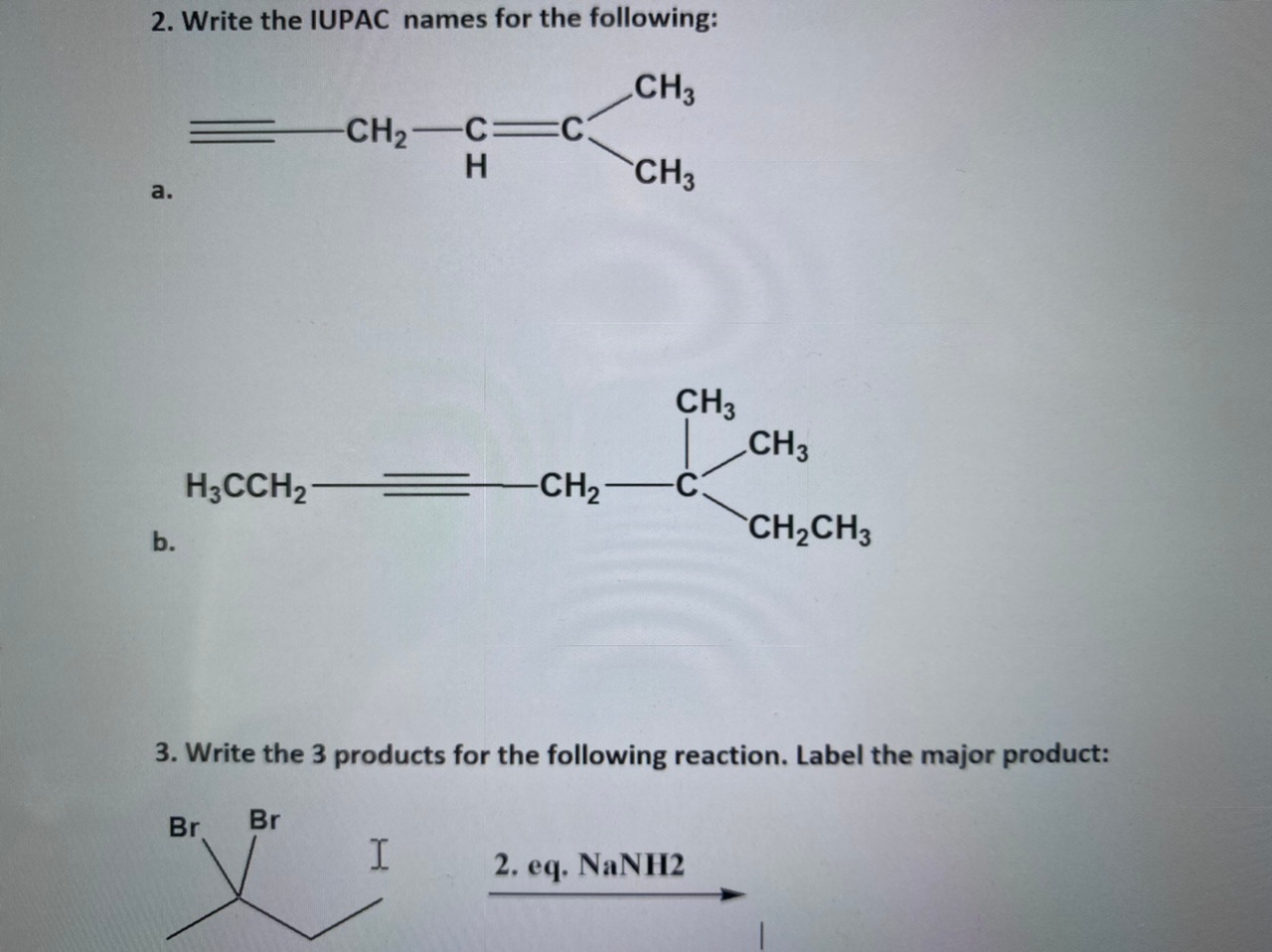 Solved 1 Identify A E For The Following Reaction Che A Chegg Com