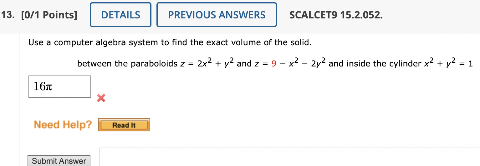 Solved Use a computer algebra system to find the exact | Chegg.com