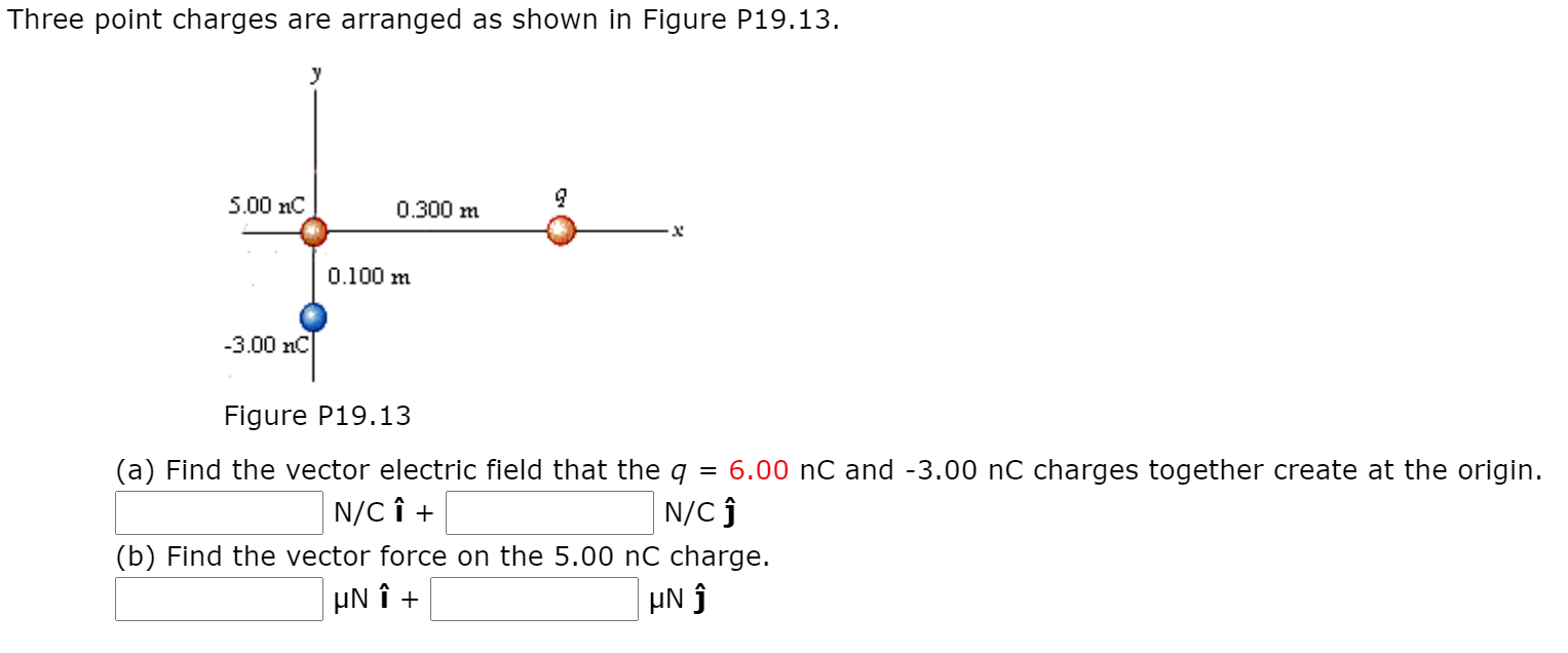 Solved Three point charges are arranged as shown in Figure | Chegg.com