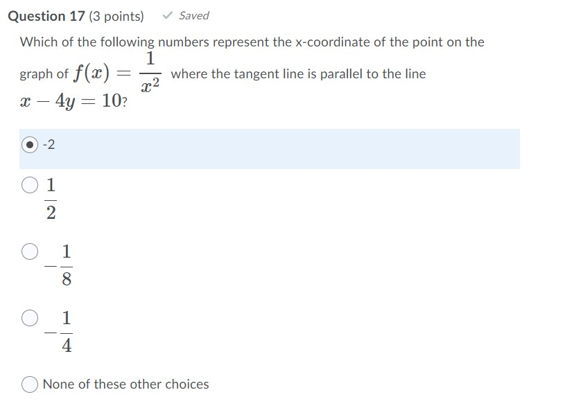Solved Question 17 (3 points) Saved Which of the following | Chegg.com