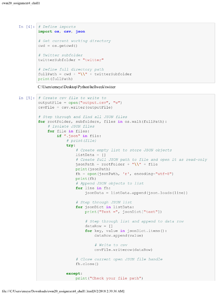 cwm20 assignment4 challl In [4] : # Define imports | Chegg.com