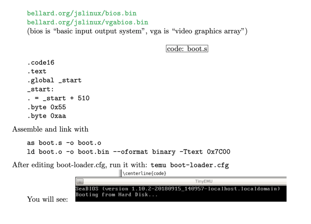 write a minimum assembly language program that 