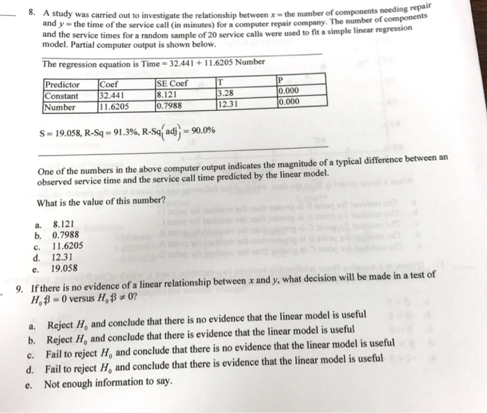 Solved A study was carried out to investigate the | Chegg.com
