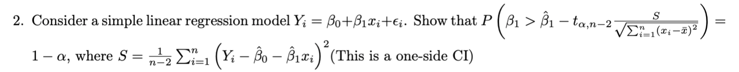 Solved 2. Consider a simple linear regression model | Chegg.com