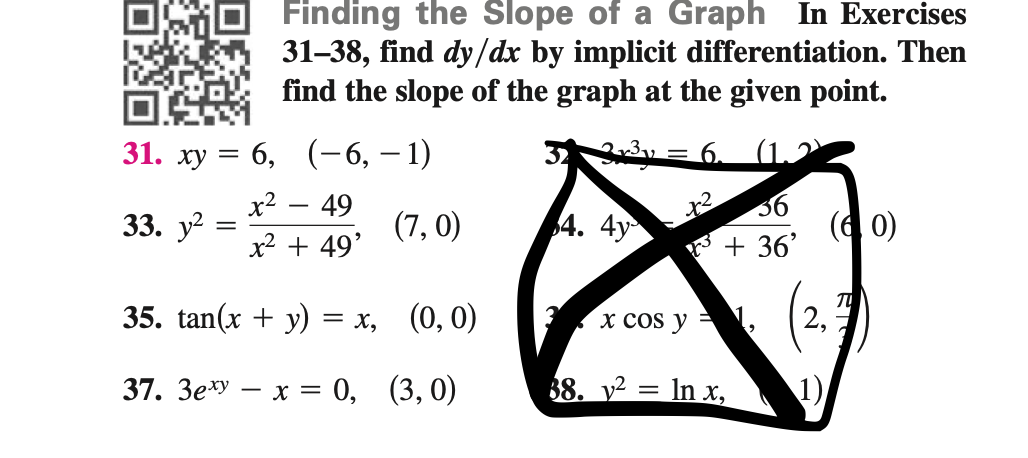 Solved Finding The Slope Of A Graph In Exercises 31 38 Find 