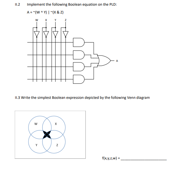 Solved II.2 Implement the following Boolean equation on the | Chegg.com