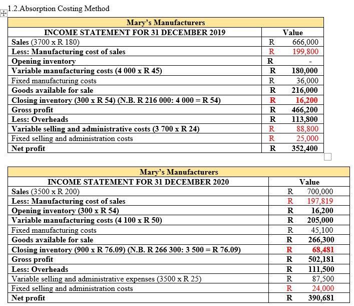 Solved PLEASE I NEED ASSISTANCE ONLY FOR YEAR 2020 Marginal | Chegg.com