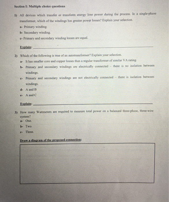 Solved Section I: Multiple choice questions 1) All devices | Chegg.com