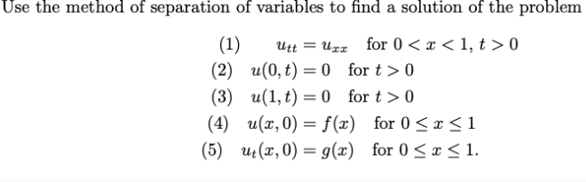 Solved Use the method of separation of variables to find a | Chegg.com