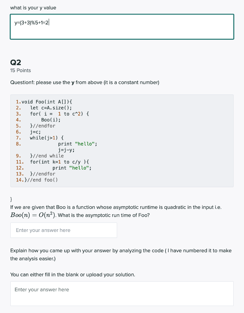 Solved What Is Your Y Value Y 3 3 5 1 21 Q2 15 Points Q Chegg Com