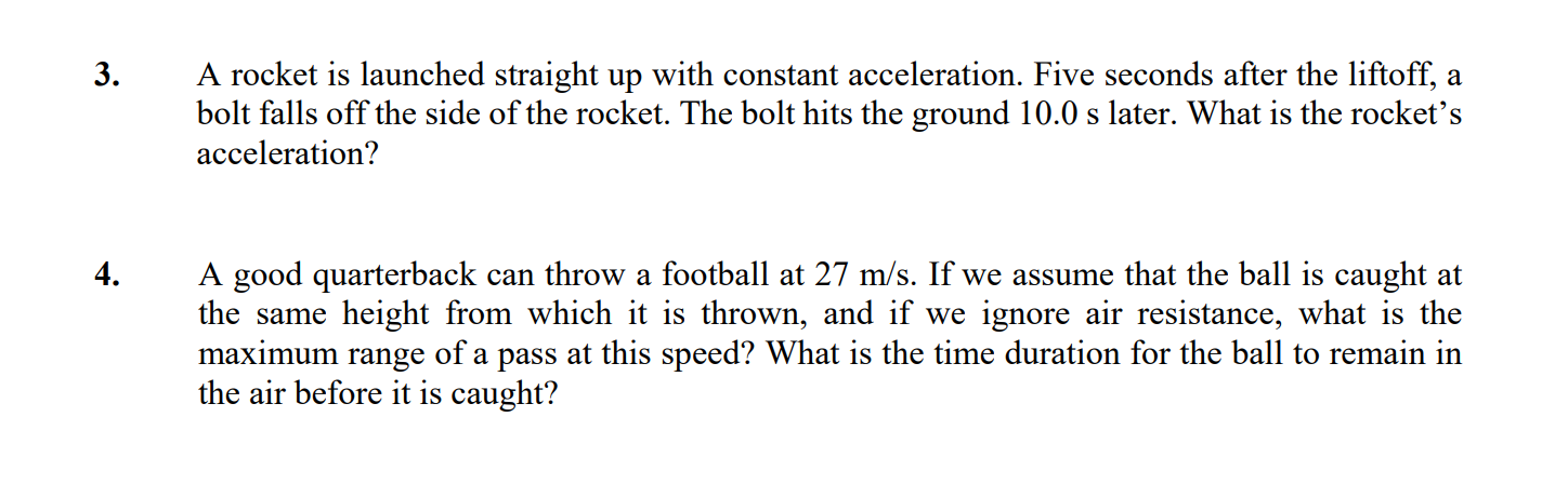 Solved A rocket is launched straight up with constant | Chegg.com