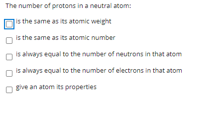 in an atom the number of protons is always equal to