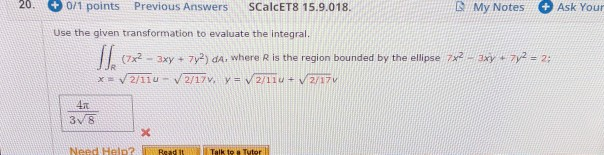 Solved 0/1 points 20. My Notes Ask Your Previous Answers | Chegg.com