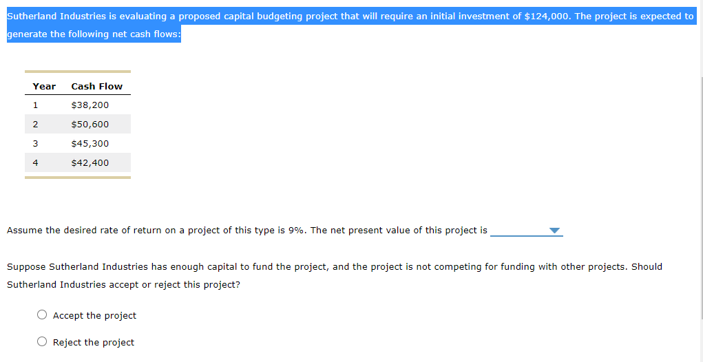 Solved Sutherland Industries is evaluating a proposed | Chegg.com