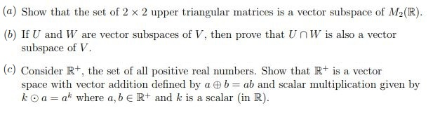 Solved (a) Show that the set of 2 × 2 upper triangular | Chegg.com